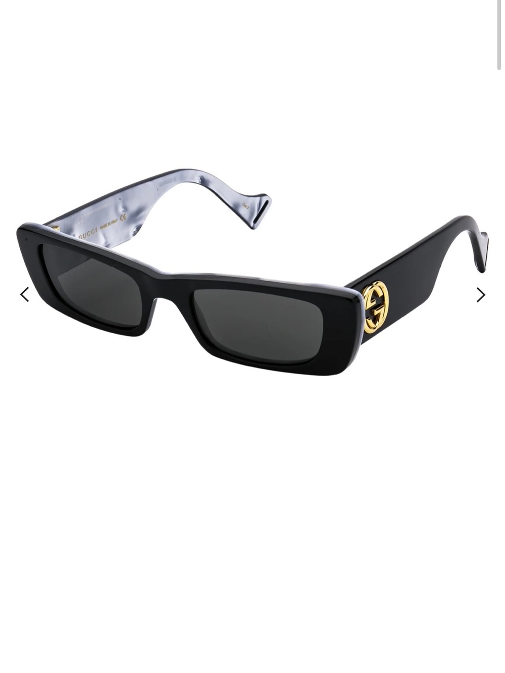 GUCCI Women’s Black Rectangular Sunglasses